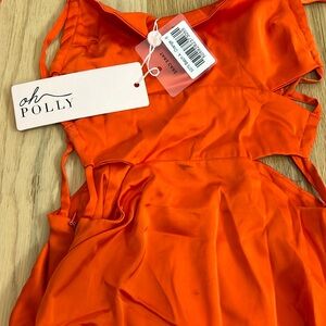 NWT rust orange cutout oh Polly dress